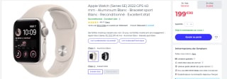 Montre connectée Apple watch Se 40mm à 199,90€
