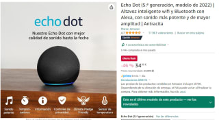 Altavoz inteligente Echo Dot (5.ª generación, modelo de 2022) por 34,99€