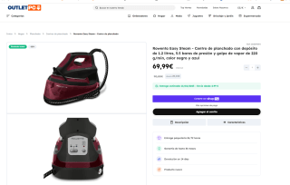  Centro de planchado marca Rowenta VR7049 Easy Steam por 69,99€