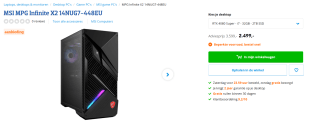MSI MPG Infinite X2 14NUG7-448EU Gaming PC voor €2.499 bij Coolblue