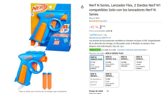 Nerf N Series, Lanzador Flex, 2 Dardos por 2,54€