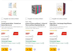 Tot 50% korting op diverse boekenbox-sets bij Bol