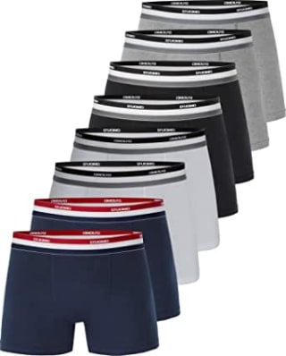Kit com 8 Cuecas, modelo Boxer em Algodão da marca D’uomo - R$ 259,99