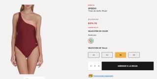 Traje de Baño Mujer Speedo 36 por $375 en El Palacio de Hierro