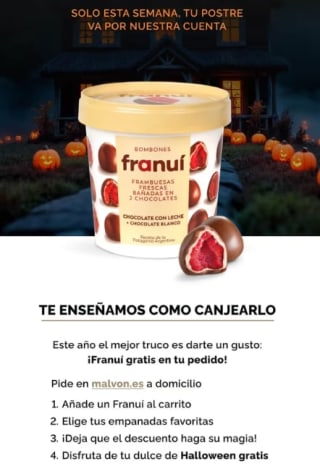 Gratis Franui en cualquier pedido Malvon