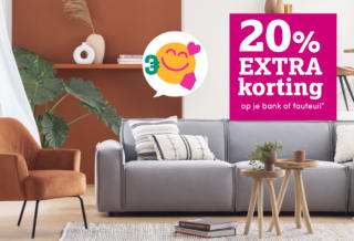 20% EXTRA korting op een Slaapbank of feateuil met de LeenBakker kortingscode