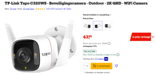 TP-LINK IP-beveiligingscamera C320WS voor €43,95 bij Bol