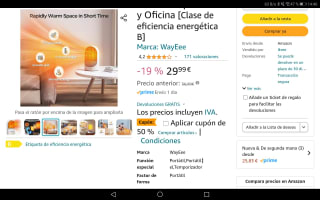 Calefactor Eléctrico Silencioso,WayEee Termoventilador Cerámico con Panel Controles y 3 Modos Ajustables. Por 14,99€