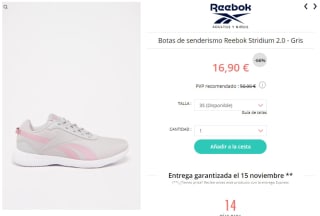 Zapatillas Reebok desde solo 8,50€ ofertas muy buenas