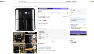 Freidora Mellerware sin aceite Crunchy Plus 5.5L 1500W 11 Menús Predefinidos Capacidad para 3-5 raciones por solo 42,07€