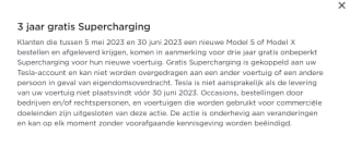 Ontvang drie jaar gratis onbeperkt Supercharging bij de aankoop van een nieuwe Model S of Model X.