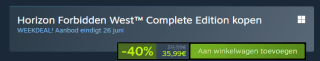 Horizon Forbidden West Complete Edition voor €35,99 via Steam