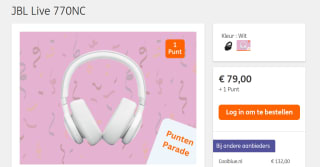 JBL Live 770NC Wit voor €79 +1 ING punt