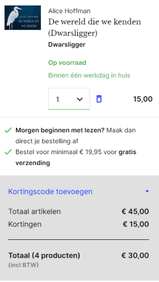 2+1 gratis op dwarsliggers bij Boekenvoordeel