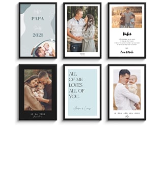 Gepersonaliseerde poster inclusief lijst met 52% korting bij Topdoek