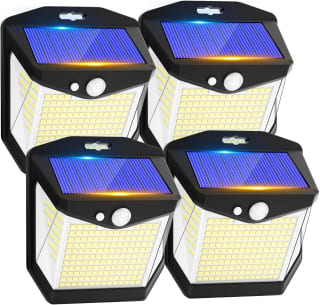 4 Luces Solar LED Exterior Jardín con sensor de movimiento por 11,17€