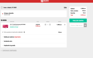 Smart TV 77" OLED Samsung TQ77S93C 4K por 1,999€