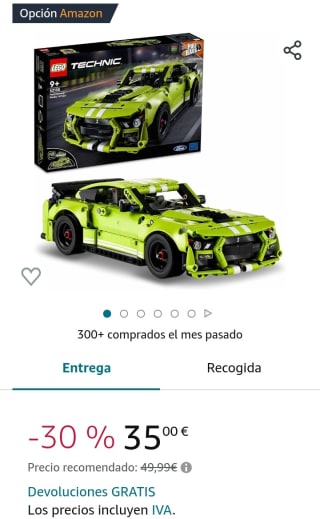 LEGO 42138 Technic Ford Mustang Shelby GT500por 35€.