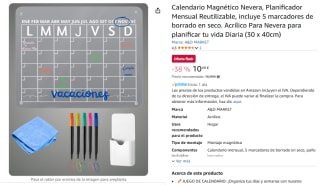 Calendario Magnético Nevera por 10,49€