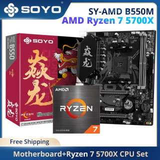 SOYO-placa base AMD B550M con Ryzen 7 5700X