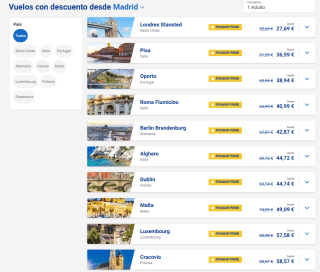 50€ descuento en vuelos de ida y vuela con Ryanair Prime