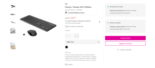 Mouse y Teclado 330 2V9E6AA por $370 | Descuento Liverpool