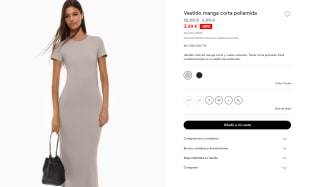 Vestido midi de manga corta y cuello redondo por 3.99€