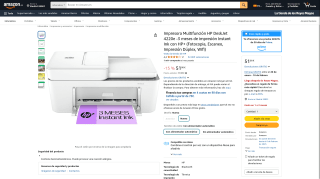 Impresora Multifunción HP DeskJet 4220e por 51€