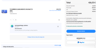 Samsung 55” TV DU8505 Crystal UHD 4K Smart TV 2024 TU55DU8505KXXC por 426,55€