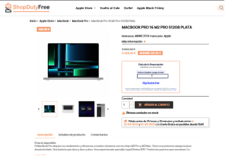 MacBook Pro 16 M2 Pro 16GB 512GB SSD por solo 2,420€