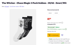 The Witcher - Chaos Magic 3 Pack Sokken - Zwart/Wit voor €8,99 bij Bol