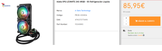 Kit Refrigeración Líquida Adata XPG LEVANTE 240 ARGB por 85.95€