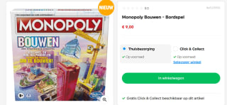 Monopoly bouwen bordspel voor €9 bij Smythstoys