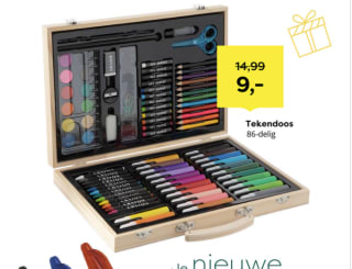 Tekenkoffer 86 delig voor 9 euro