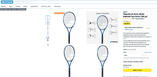 Raqueta de tenis adulto Babolat Pure Drive 300gr por 159,99€