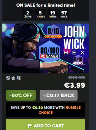 John Wick Hex voor €3,99 bij Humblebundle