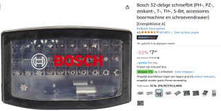 Bosch 32-delige schroefbitset voor €7,49 bij Amazon
