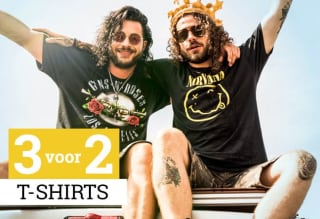 3 halen 2 betalen op T-shirts bij Large