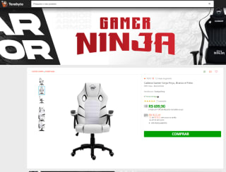 Cadeira da Gamer Ninja, modelo Kage - R$ 699,90