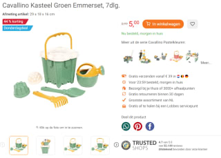 Cavallino Kasteel Groen Emmerset, 7dlg. voor €5 bij Lobbes