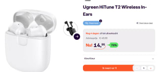 Ugreen HiTune T2 ENC wireless waterproof earbuds voor €14,95 bij Ibood