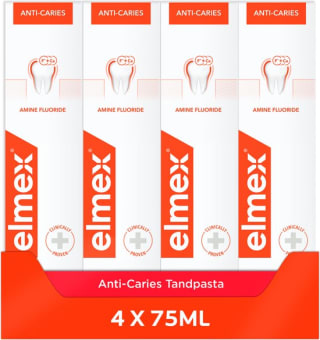 Elmex Anti Caries Tandpasta 4 x 75ml - Voordeelverpakking voor €7,66 bij bol.com