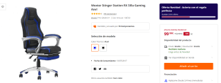 Silla Gaming Woxter Stinger Station RX por 99,99€