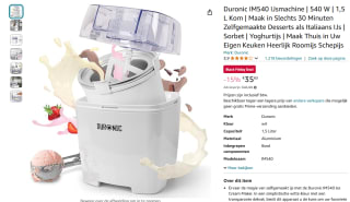 Duronic IM540 IJsmachine voor €35,65 bij Amazon NL
