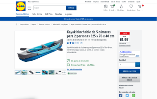 Kayak hinchable para 2 personas por 63,99€