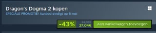 Dragon's Dogma 2 voor €37,04 via Steam