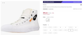 Converse Zapatillas Hombre Chuck Taylor Alt Star por 34€ (cuenta nueva por 22€)