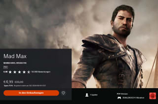 Mad Max voor PS4 voor €4,99 in de Playstation Store