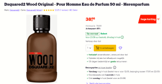 Dsquared2 Wood Original - Pour Homme Eau de Parfum 50 ml voor €38,66 bij Bol.com