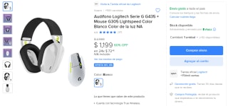 Audifonos Logitech G G435 y Mouse G305 por $1,199 en Mercado Libre con descuento